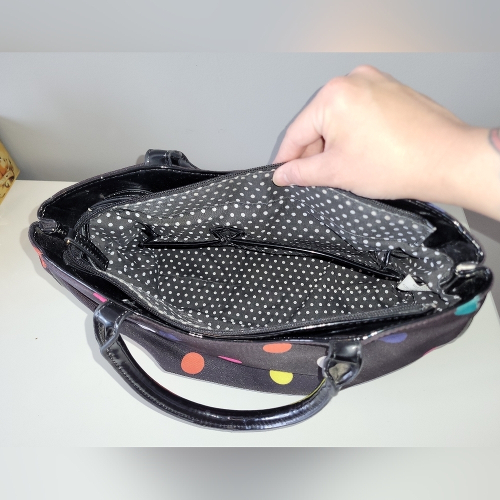 Lulu by Lulu Guiness Polka Dot Handbag, VGUC - Picture 6 of 9